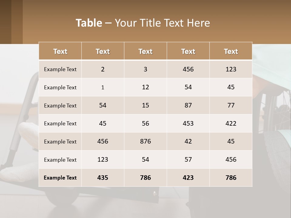 A Person Sitting In A Wheel Chair With A Foot On A Pillow PowerPoint Template