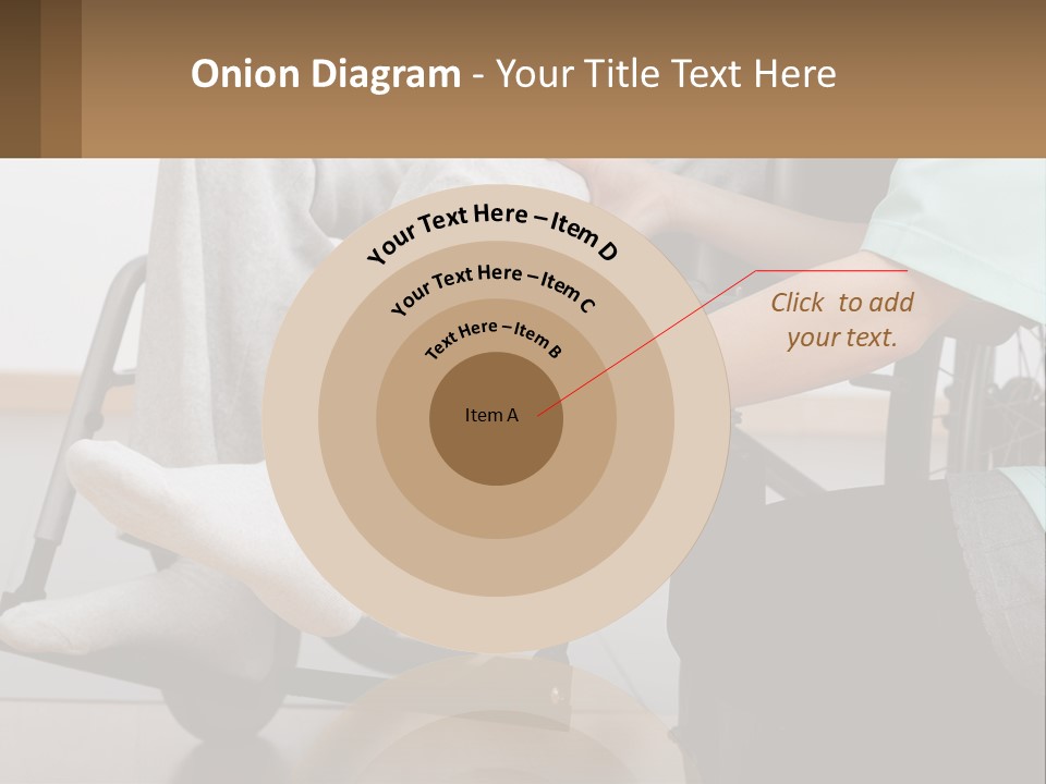 A Person Sitting In A Wheel Chair With A Foot On A Pillow PowerPoint Template