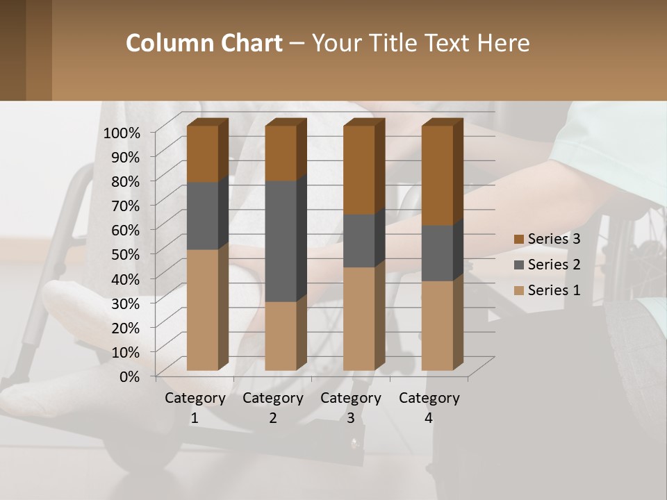 A Person Sitting In A Wheel Chair With A Foot On A Pillow PowerPoint Template