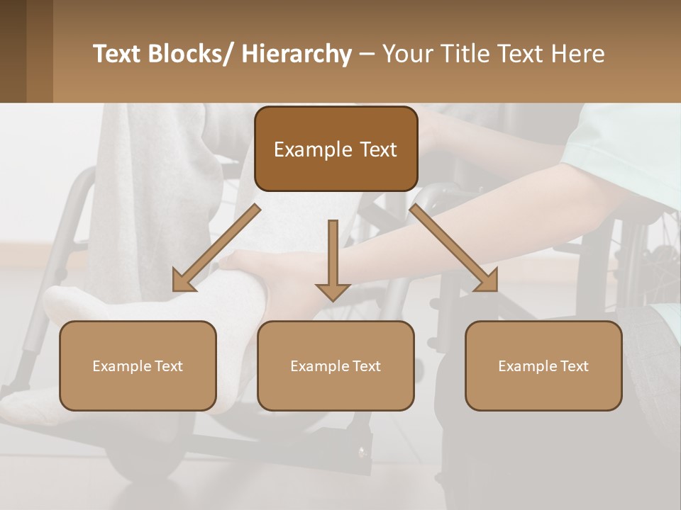 A Person Sitting In A Wheel Chair With A Foot On A Pillow PowerPoint Template