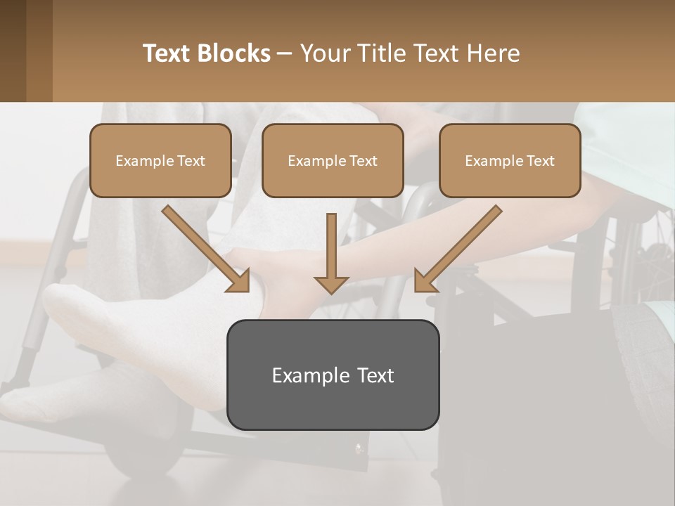 A Person Sitting In A Wheel Chair With A Foot On A Pillow PowerPoint Template