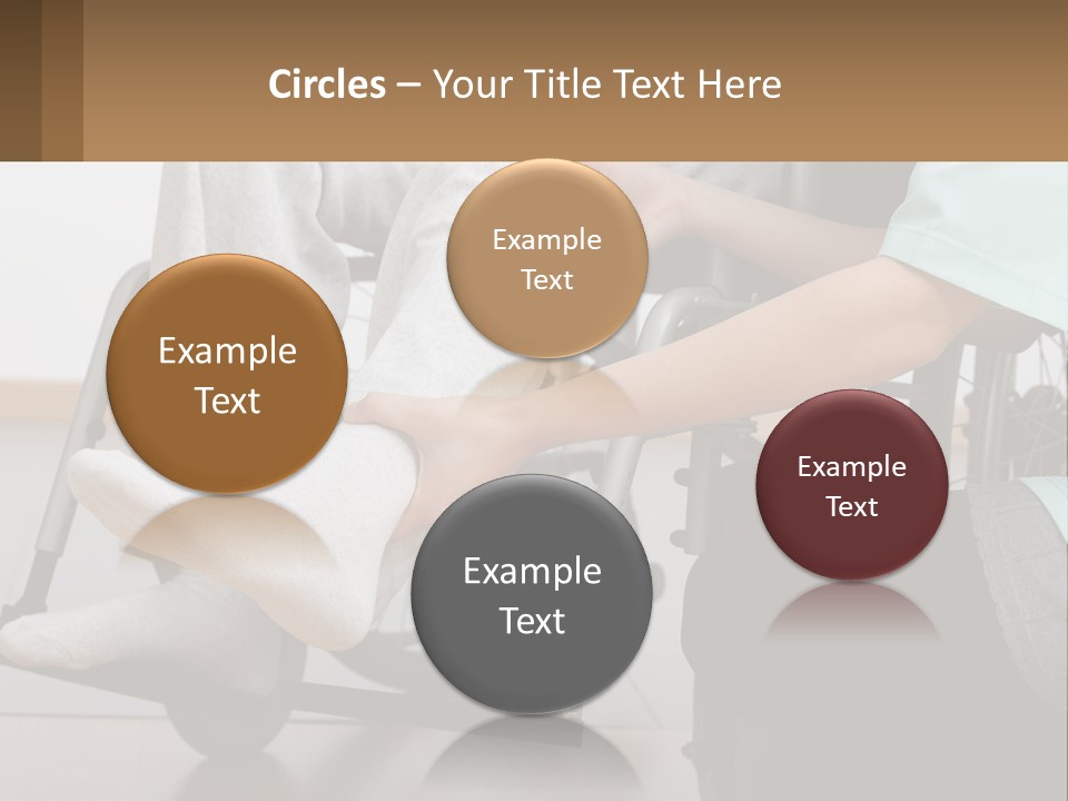 A Person Sitting In A Wheel Chair With A Foot On A Pillow PowerPoint Template