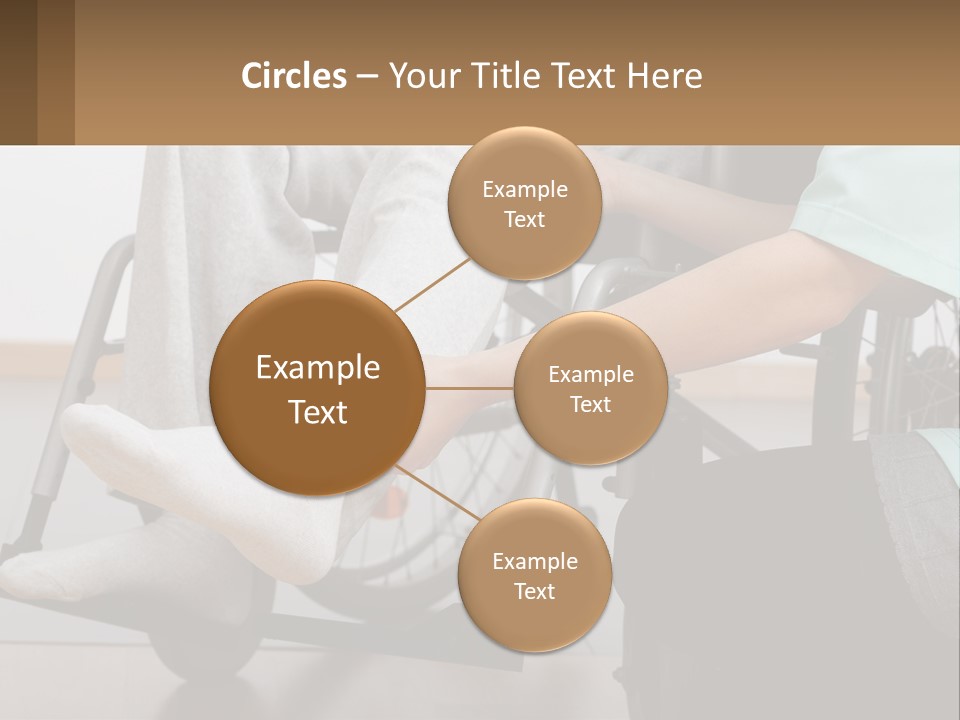 A Person Sitting In A Wheel Chair With A Foot On A Pillow PowerPoint Template