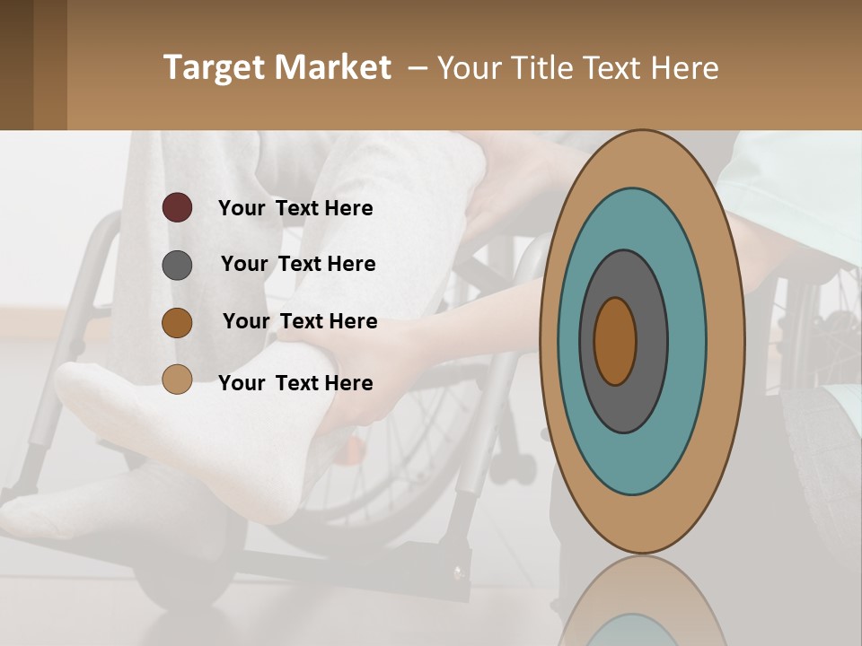 A Person Sitting In A Wheel Chair With A Foot On A Pillow PowerPoint Template