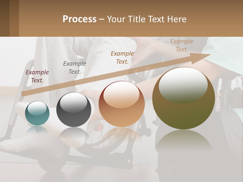 A Person Sitting In A Wheel Chair With A Foot On A Pillow PowerPoint Template