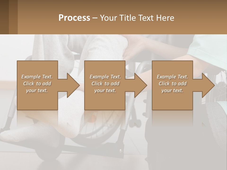 A Person Sitting In A Wheel Chair With A Foot On A Pillow PowerPoint Template