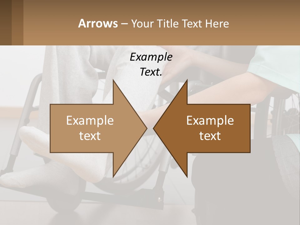 A Person Sitting In A Wheel Chair With A Foot On A Pillow PowerPoint Template