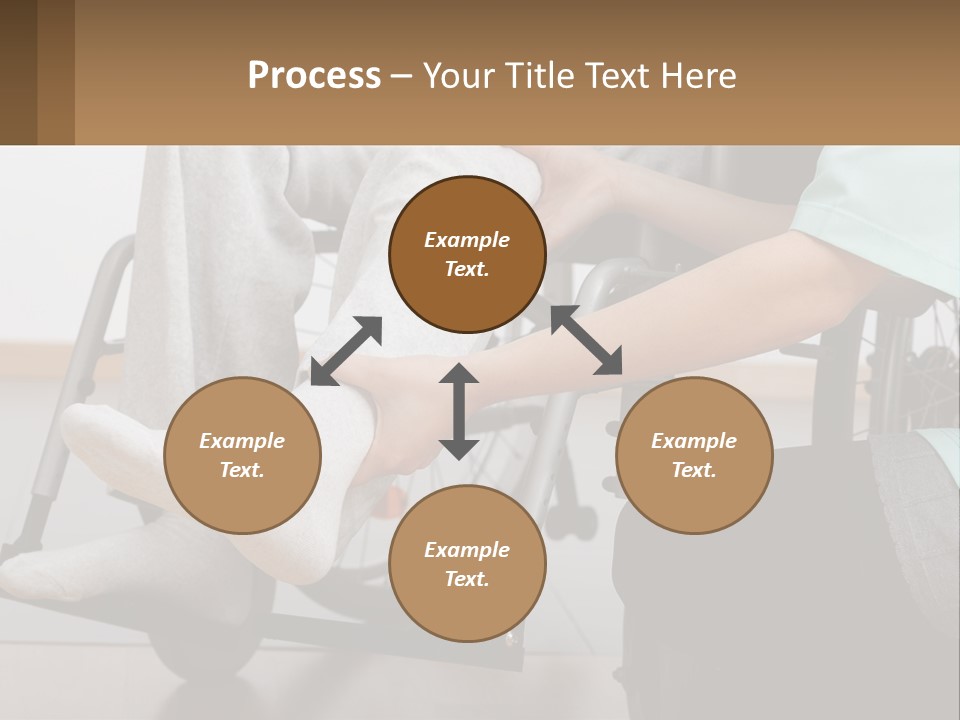 A Person Sitting In A Wheel Chair With A Foot On A Pillow PowerPoint Template