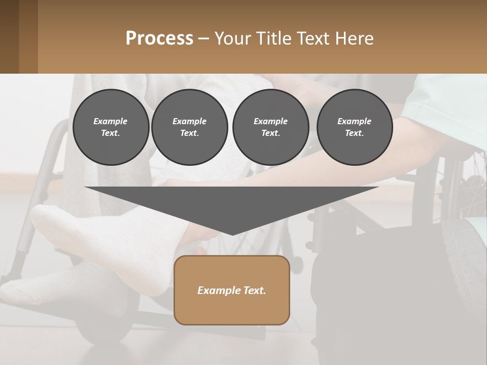 A Person Sitting In A Wheel Chair With A Foot On A Pillow PowerPoint Template