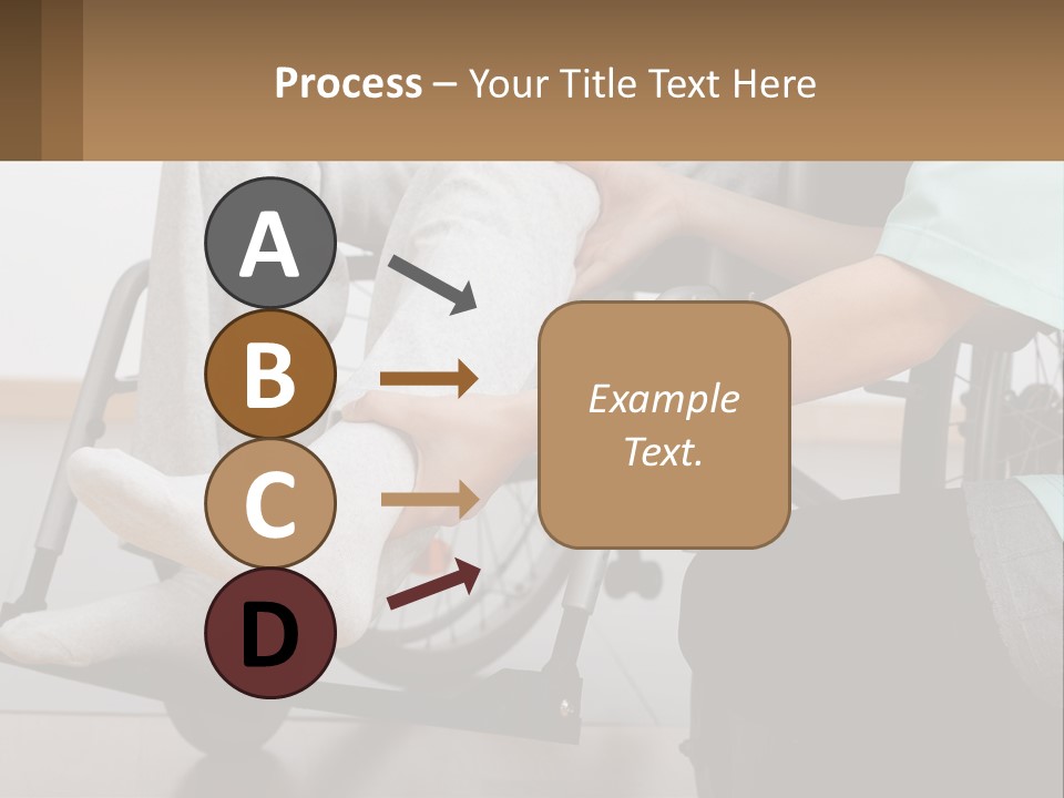 A Person Sitting In A Wheel Chair With A Foot On A Pillow PowerPoint Template