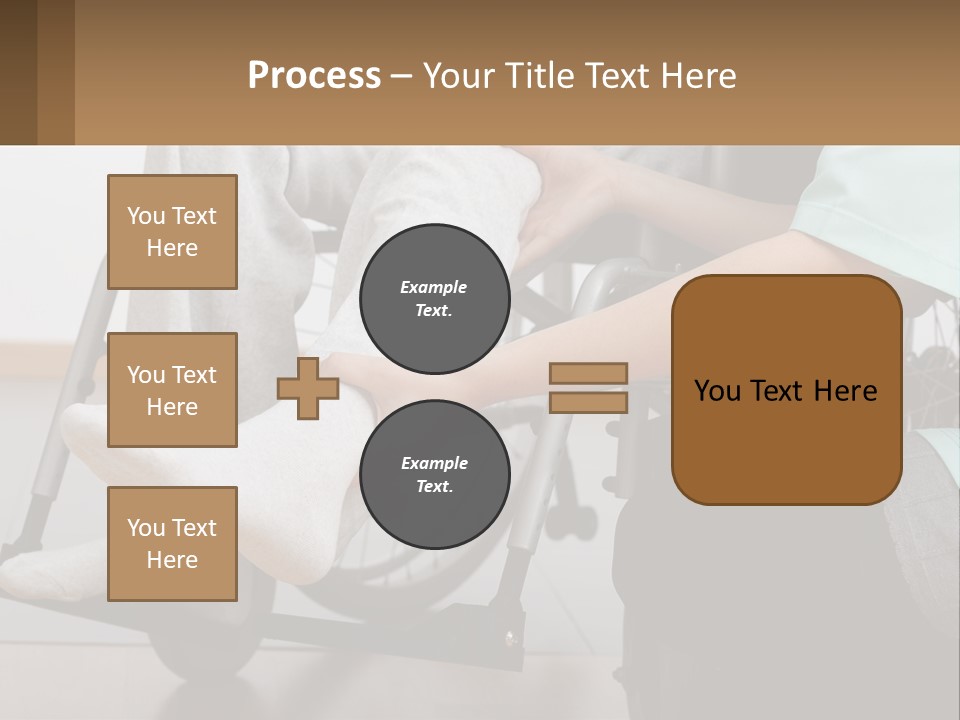 A Person Sitting In A Wheel Chair With A Foot On A Pillow PowerPoint Template