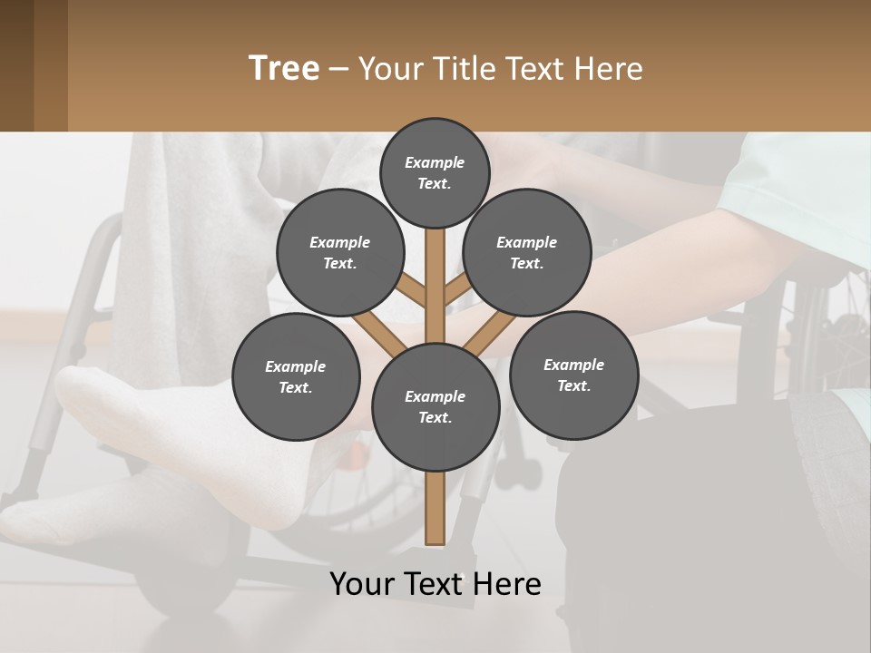 A Person Sitting In A Wheel Chair With A Foot On A Pillow PowerPoint Template