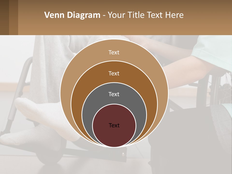 A Person Sitting In A Wheel Chair With A Foot On A Pillow PowerPoint Template
