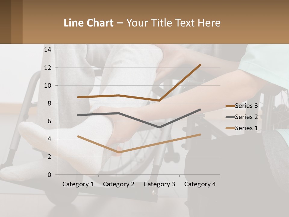 A Person Sitting In A Wheel Chair With A Foot On A Pillow PowerPoint Template