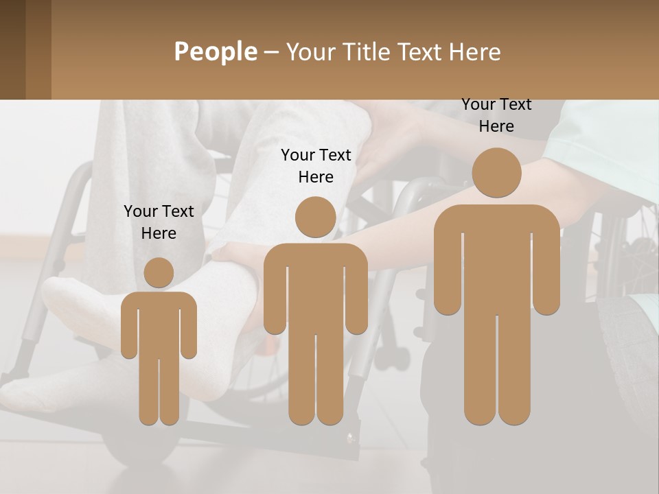 A Person Sitting In A Wheel Chair With A Foot On A Pillow PowerPoint Template