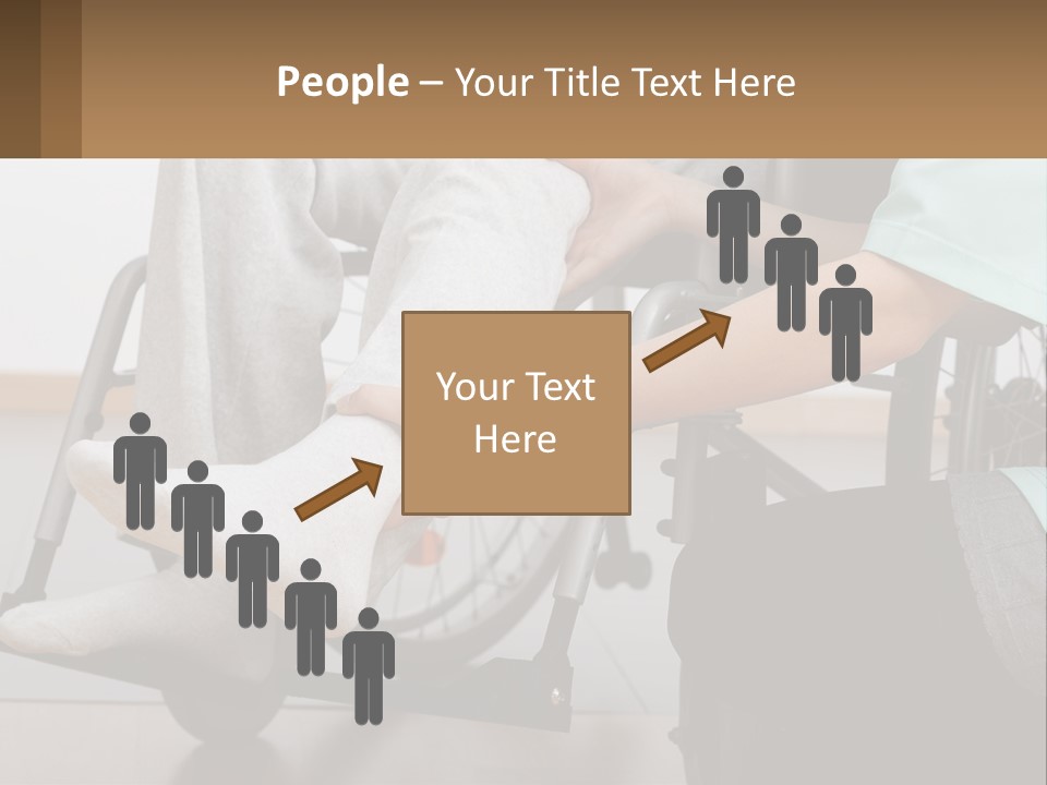 A Person Sitting In A Wheel Chair With A Foot On A Pillow PowerPoint Template