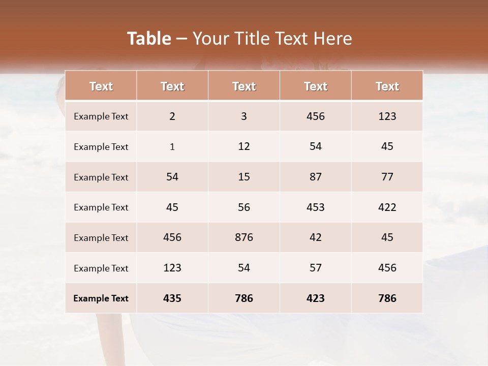 A Man And Woman On The Beach Holding A Bouquet Of Flowers PowerPoint Template