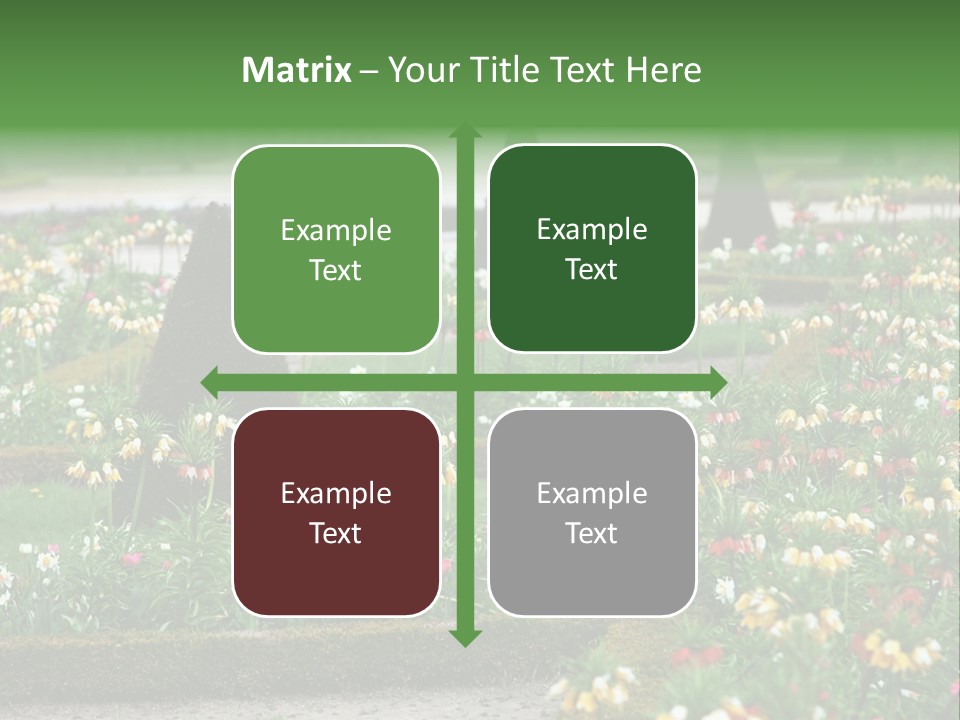 A Garden Filled With Lots Of Flowers And Trees PowerPoint Template