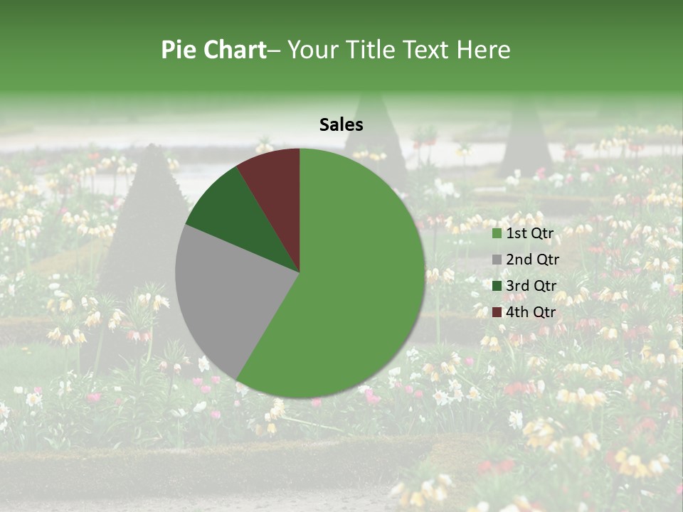 A Garden Filled With Lots Of Flowers And Trees PowerPoint Template