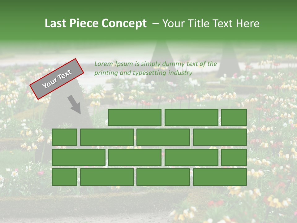 A Garden Filled With Lots Of Flowers And Trees PowerPoint Template