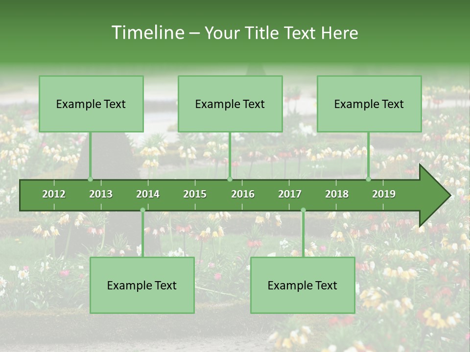 A Garden Filled With Lots Of Flowers And Trees PowerPoint Template