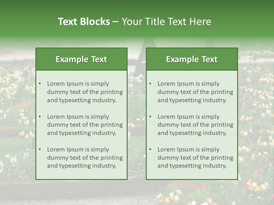 A Garden Filled With Lots Of Flowers And Trees PowerPoint Template