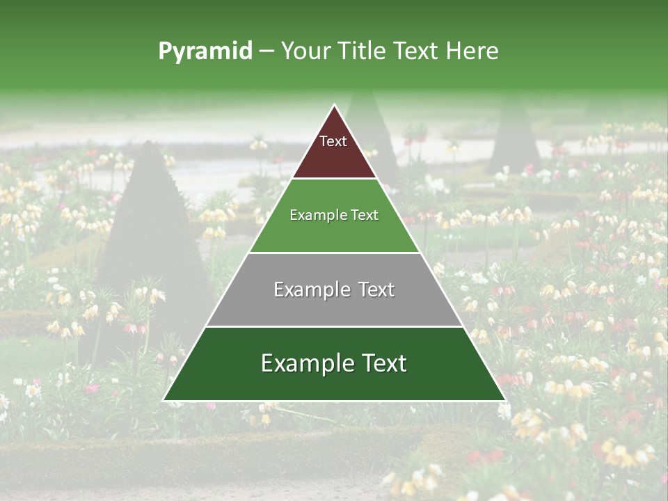 A Garden Filled With Lots Of Flowers And Trees PowerPoint Template