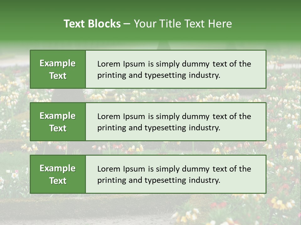 A Garden Filled With Lots Of Flowers And Trees PowerPoint Template