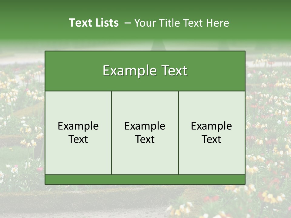 A Garden Filled With Lots Of Flowers And Trees PowerPoint Template