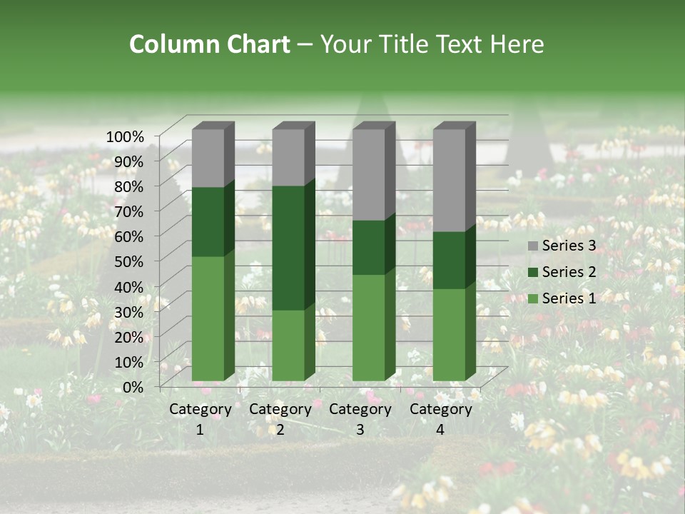 A Garden Filled With Lots Of Flowers And Trees PowerPoint Template