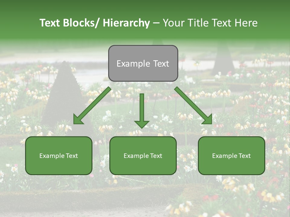 A Garden Filled With Lots Of Flowers And Trees PowerPoint Template