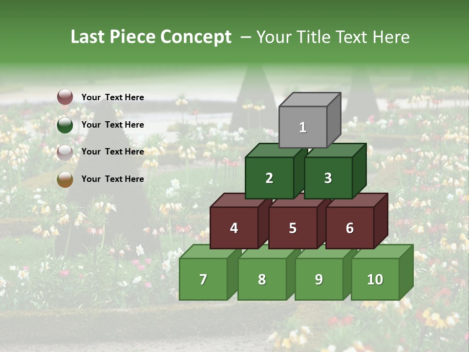 A Garden Filled With Lots Of Flowers And Trees PowerPoint Template
