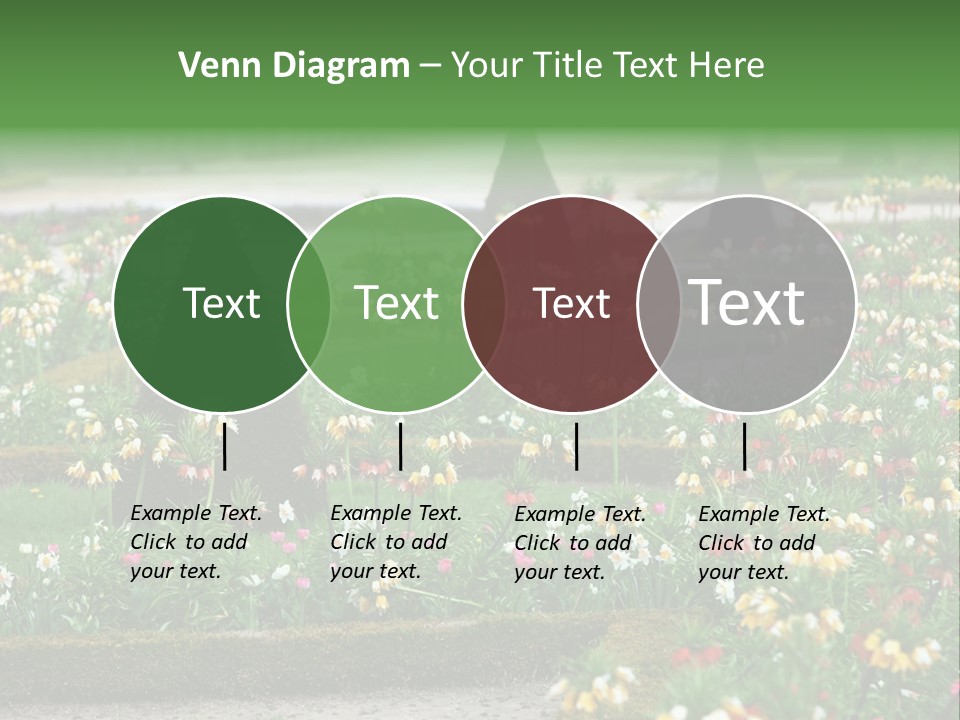 A Garden Filled With Lots Of Flowers And Trees PowerPoint Template