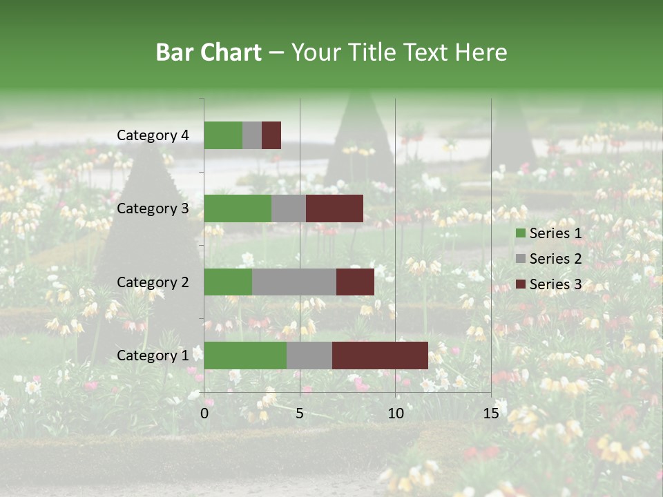 A Garden Filled With Lots Of Flowers And Trees PowerPoint Template