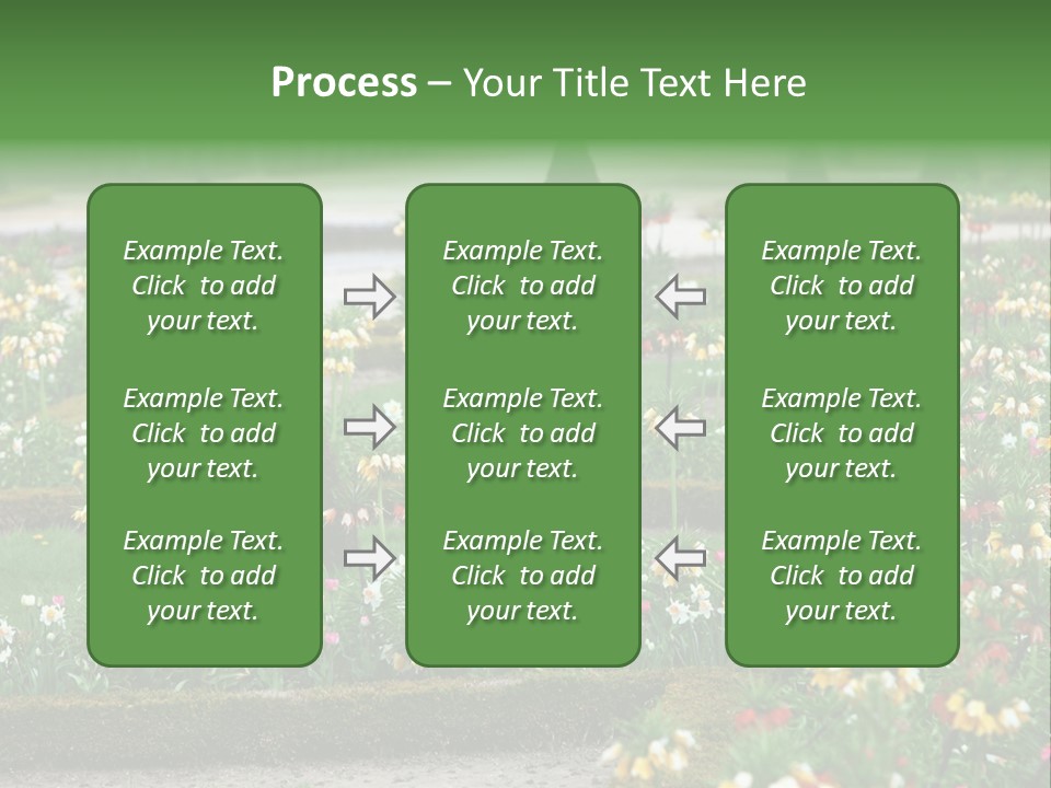 A Garden Filled With Lots Of Flowers And Trees PowerPoint Template