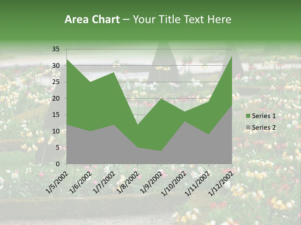A Garden Filled With Lots Of Flowers And Trees PowerPoint Template