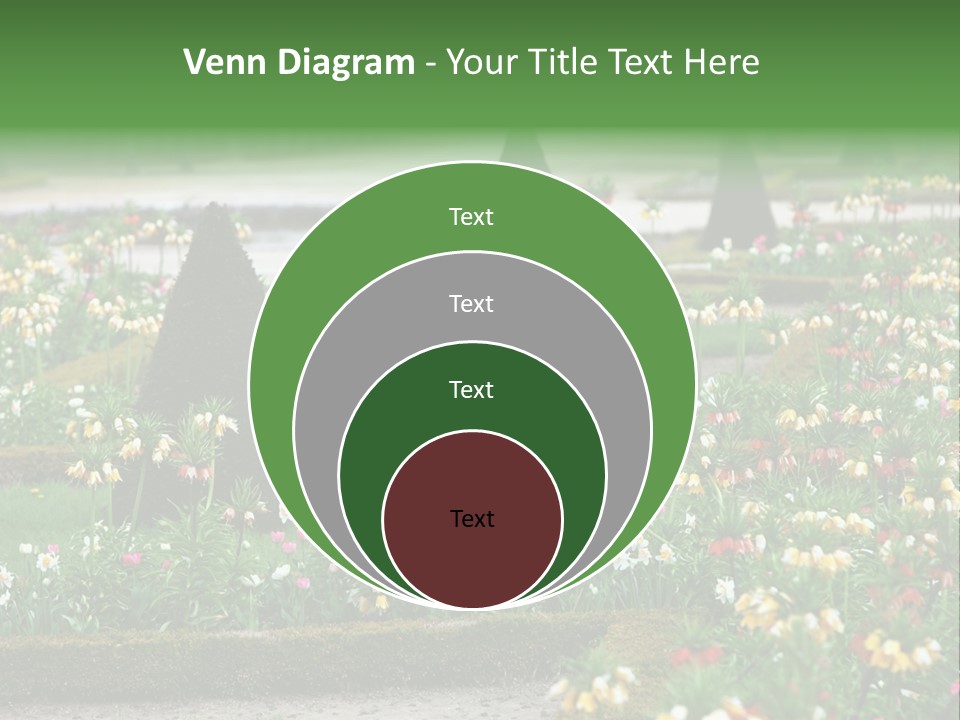 A Garden Filled With Lots Of Flowers And Trees PowerPoint Template