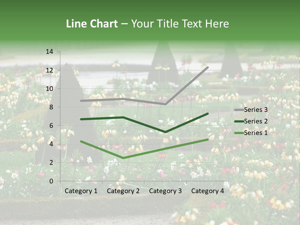 A Garden Filled With Lots Of Flowers And Trees PowerPoint Template