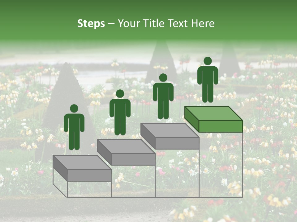 A Garden Filled With Lots Of Flowers And Trees PowerPoint Template
