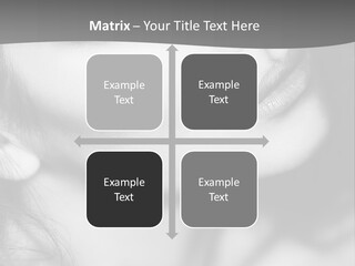 A Woman With Long Hair And Black Makeup PowerPoint Template