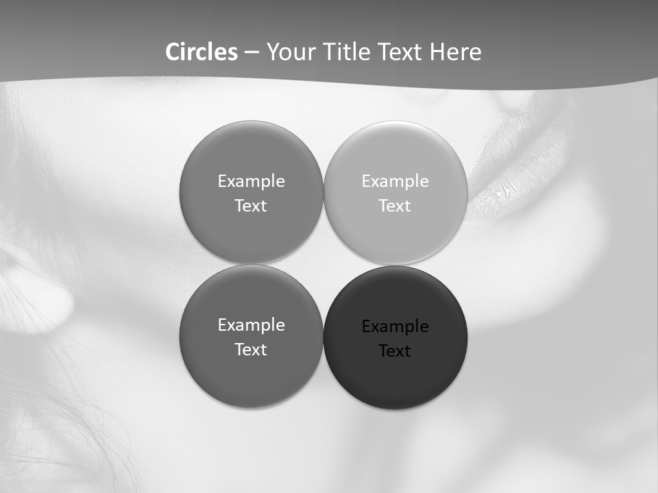 A Woman With Long Hair And Black Makeup PowerPoint Template