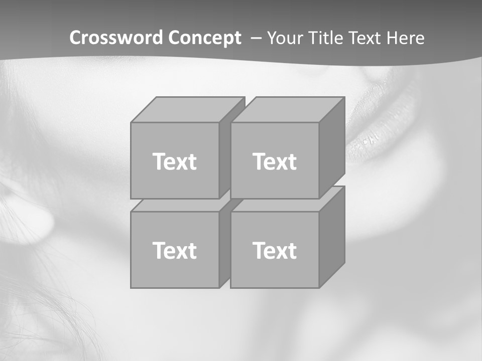 A Woman With Long Hair And Black Makeup PowerPoint Template