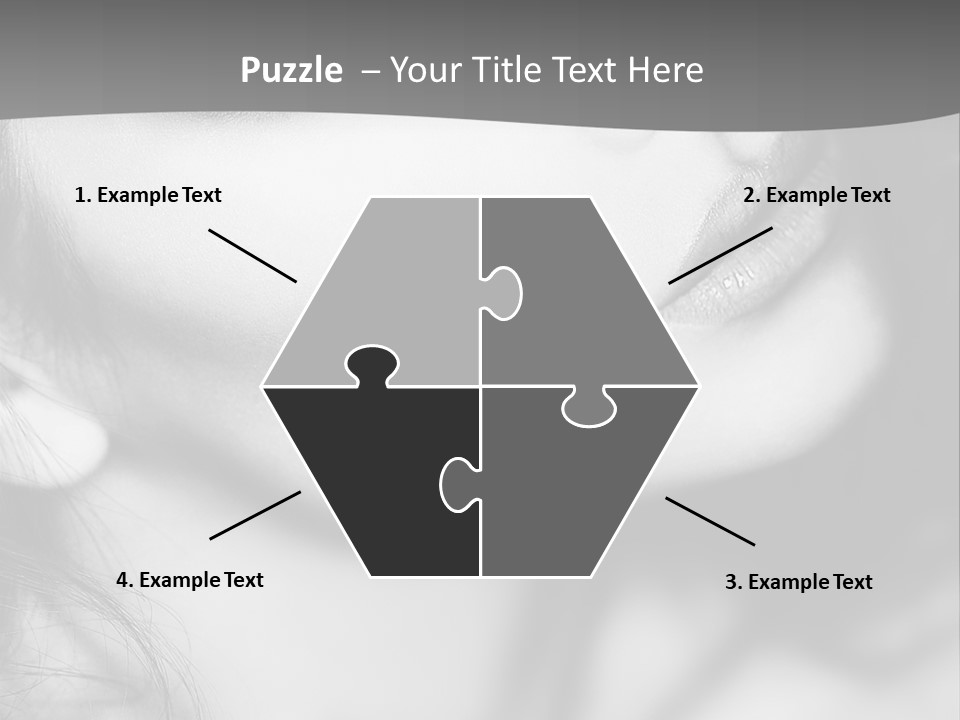 A Woman With Long Hair And Black Makeup PowerPoint Template