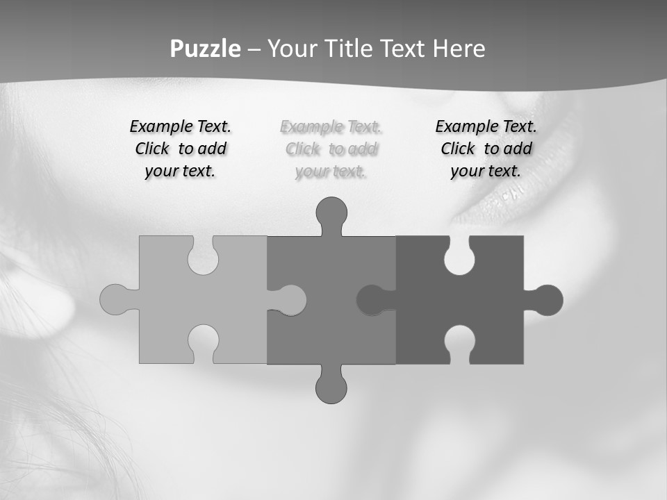 A Woman With Long Hair And Black Makeup PowerPoint Template