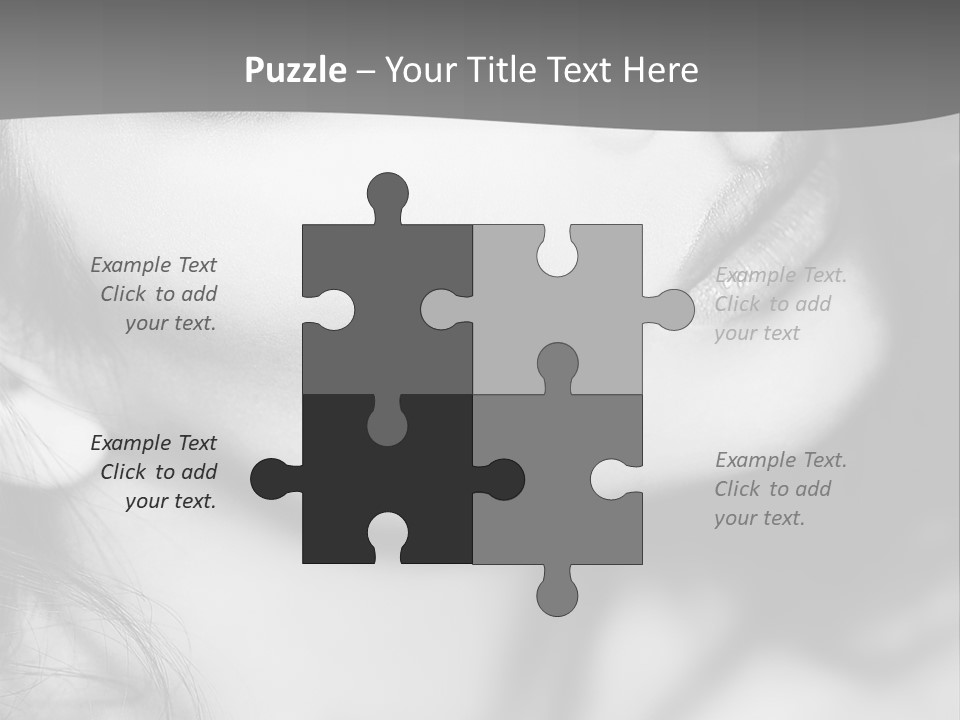 A Woman With Long Hair And Black Makeup PowerPoint Template