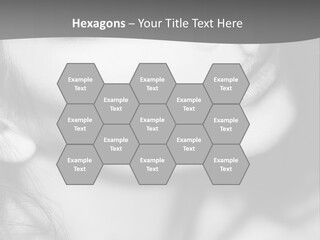 A Woman With Long Hair And Black Makeup PowerPoint Template