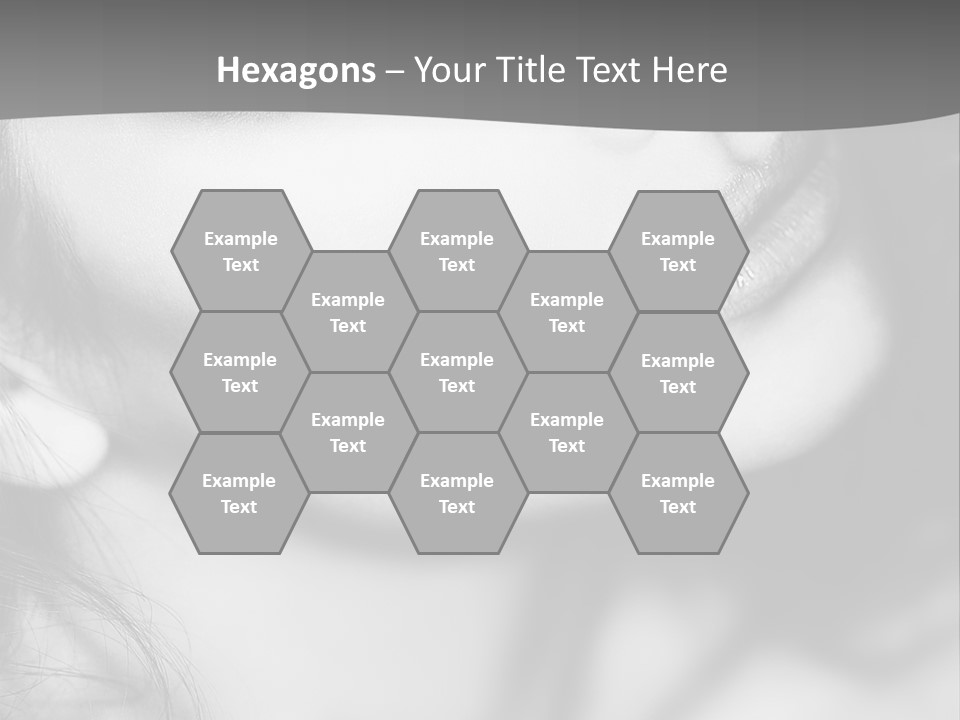 A Woman With Long Hair And Black Makeup PowerPoint Template