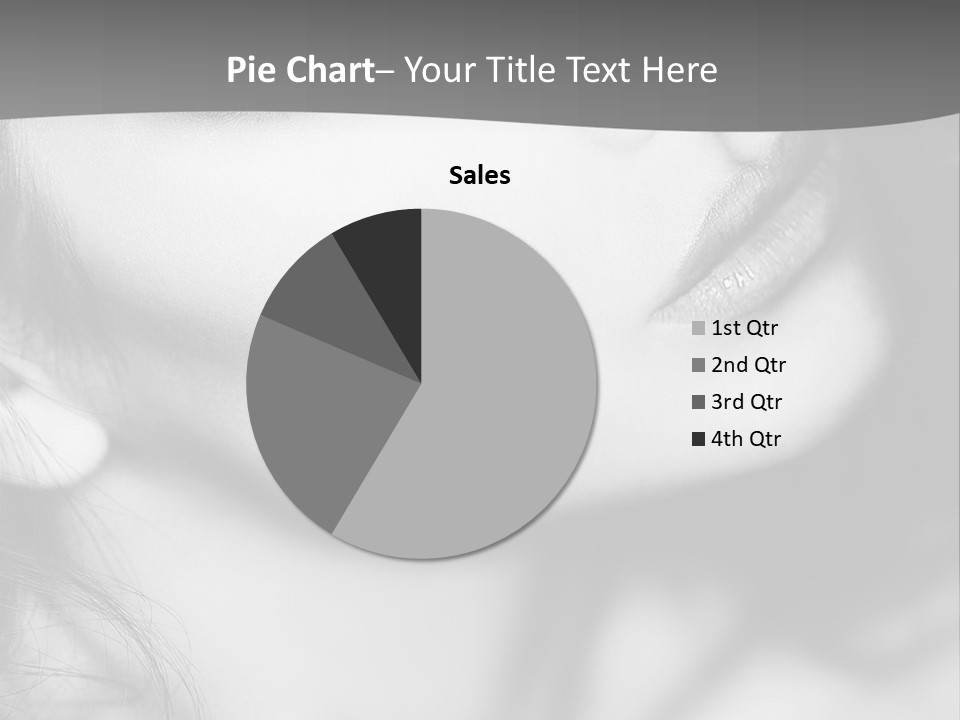 A Woman With Long Hair And Black Makeup PowerPoint Template