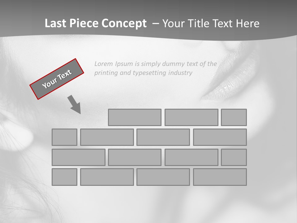 A Woman With Long Hair And Black Makeup PowerPoint Template