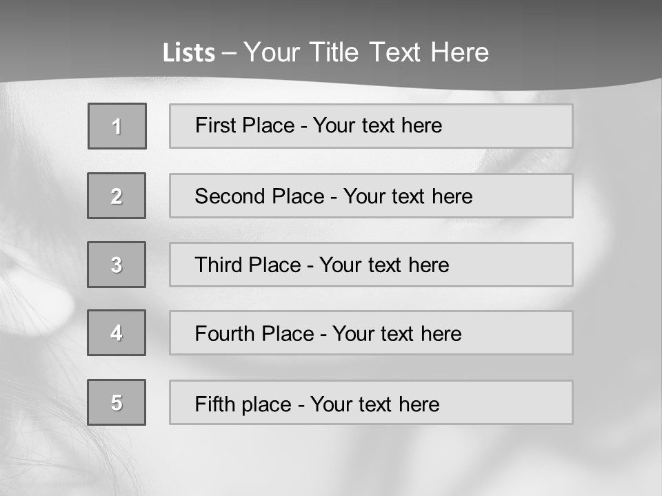 A Woman With Long Hair And Black Makeup PowerPoint Template
